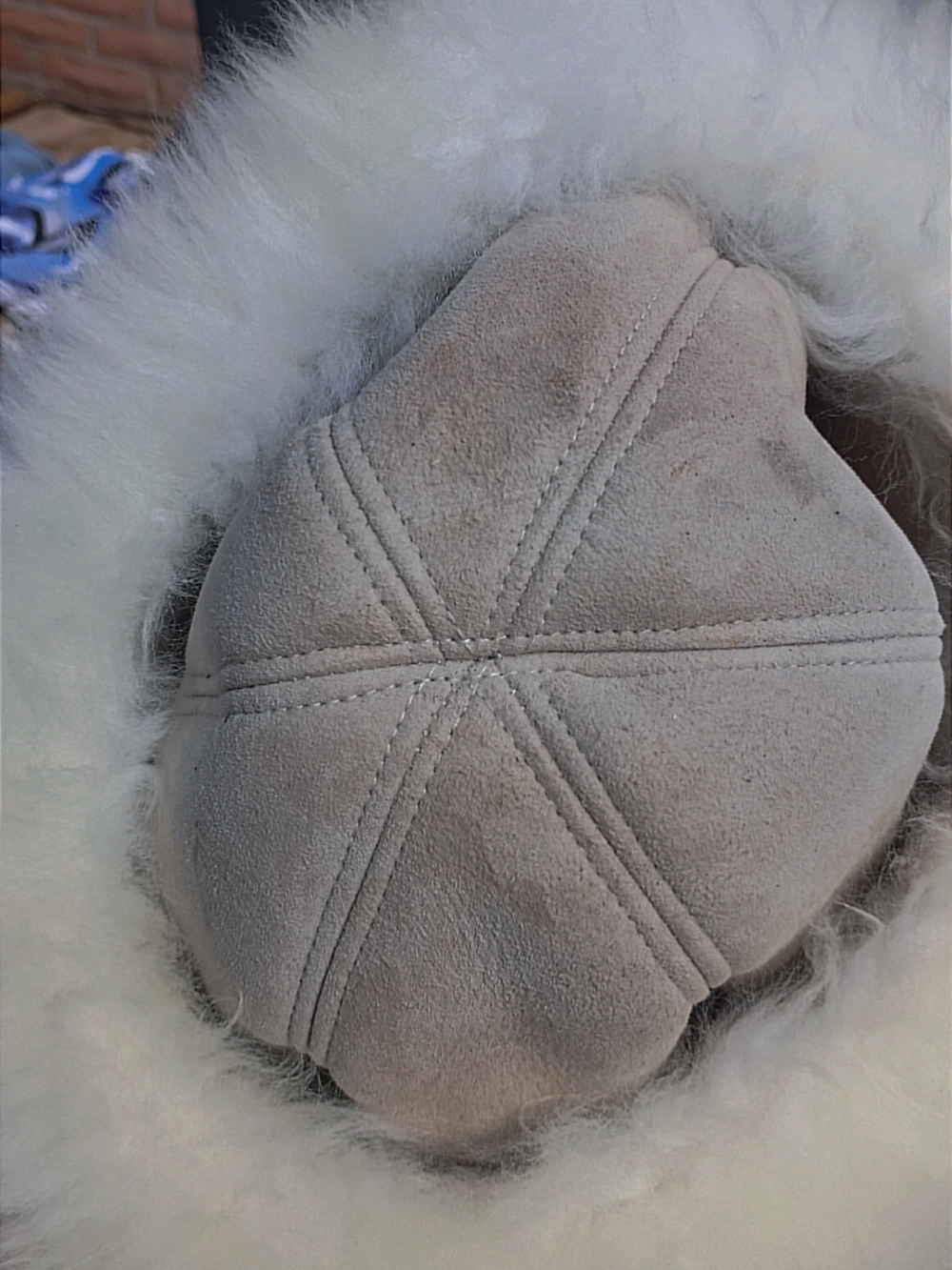 UGG Australia Women's Taupe Shearling Trim Bucket Hat - Picture 2 of 5